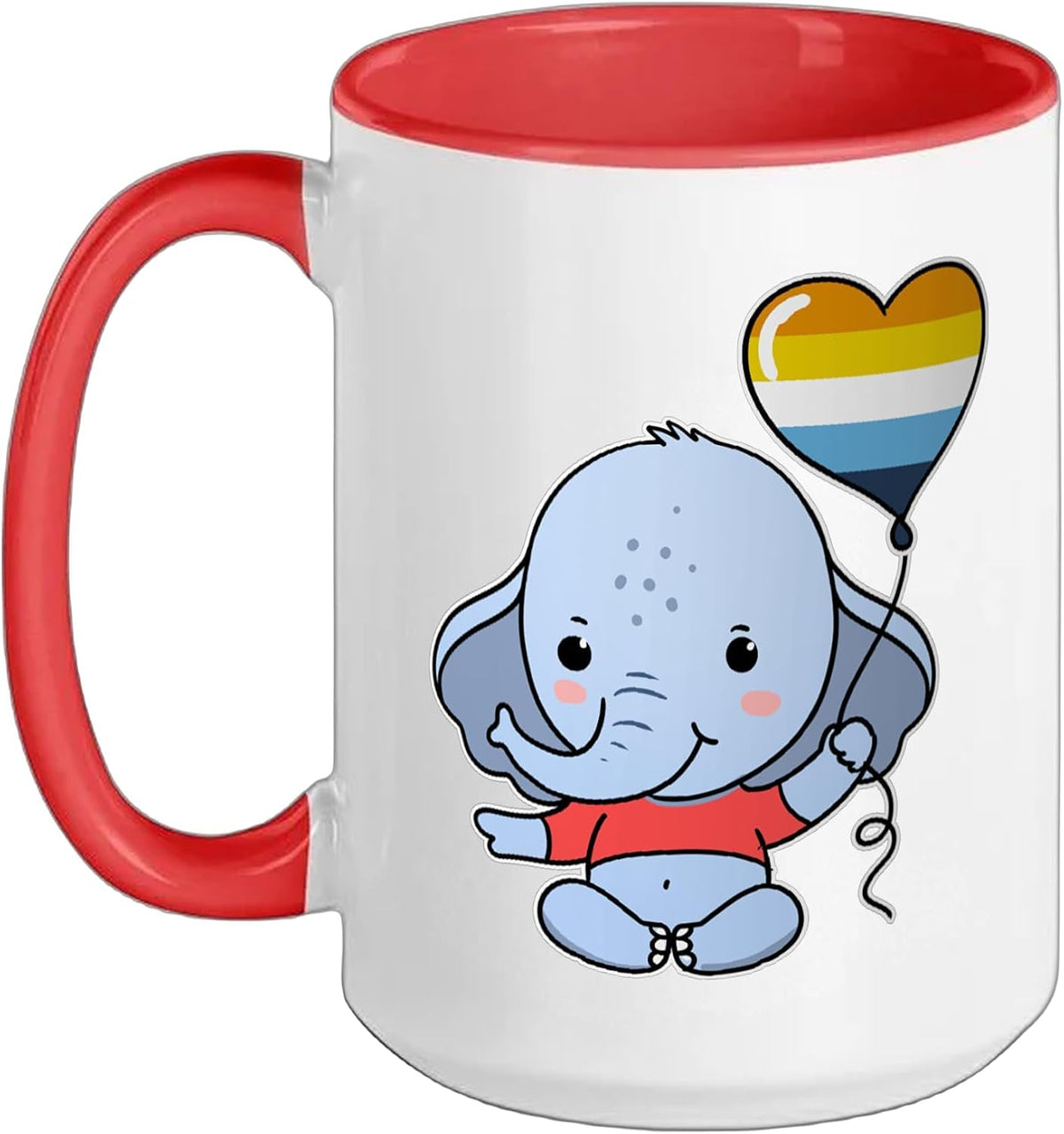 Elephant Heart Balloon Aroace Ceramic Mug