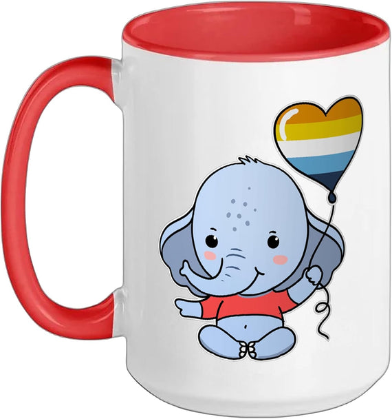 Elephant Heart Balloon Aroace Ceramic Mug