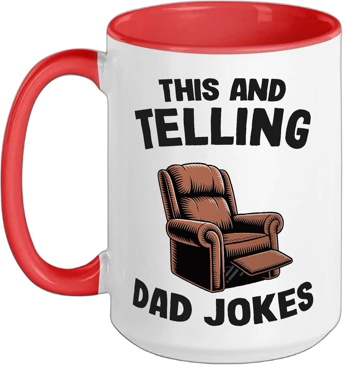 Funny Dad Mens Humor This And Telling Dad Jokes Christmas Ceramic Mug