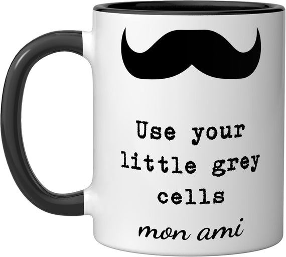 Poirot, Use Your Little Grey Cells, Books Ceramic Mug