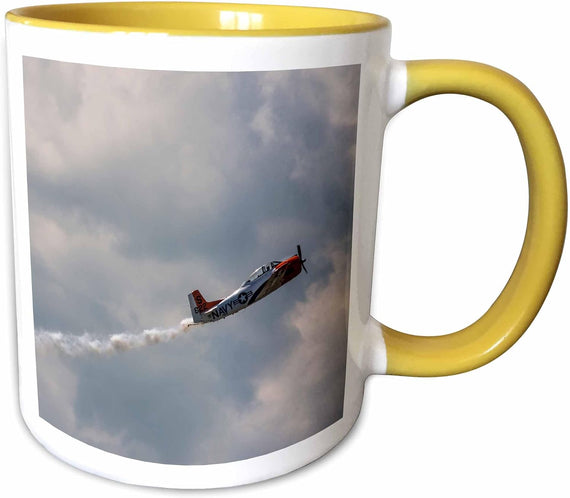 T 28c Airplane At Airshow Flying Ceramic Mug