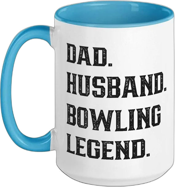 Dad Husband Bowling Legend Bowler Christmas Ceramic Mug