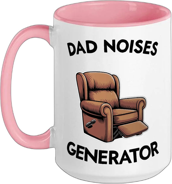 Dad Noises Generator Armchair Mens Humor Daddy Grandpa Ceramic Mug