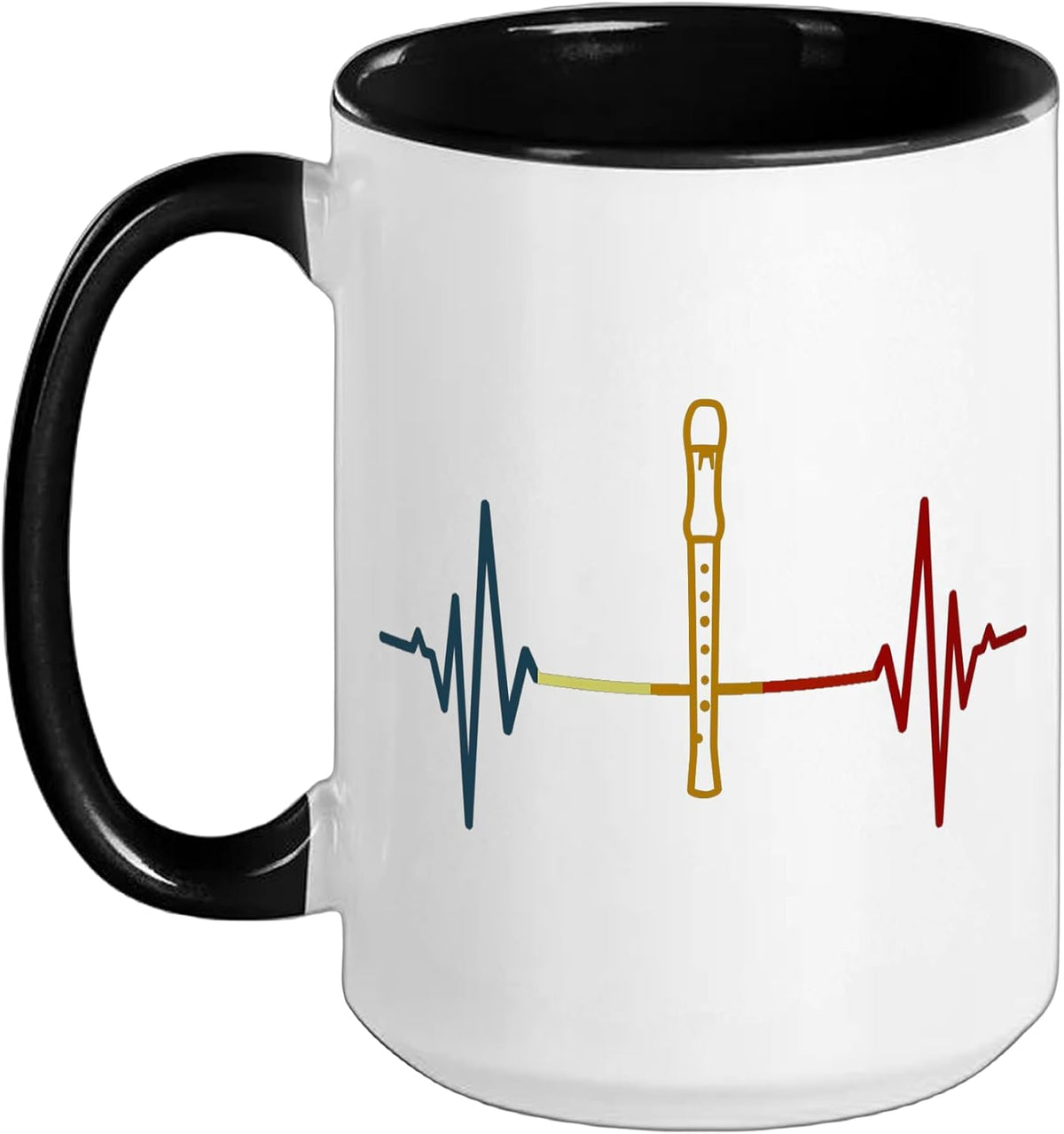 Flute Heartline Flute Lover Recorder Ceramic Mug