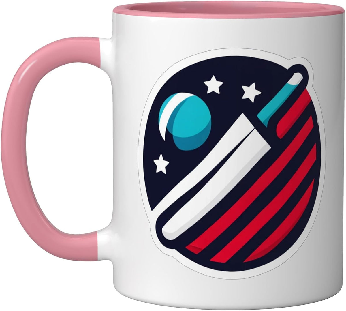 Usa Cricket In American Flag Colors Red White And Blue Ceramic Mug