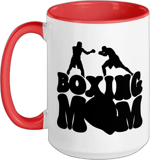 Boxing Mom Groovy Boxing Mother Boxing Mama Christmas Ceramic Mug