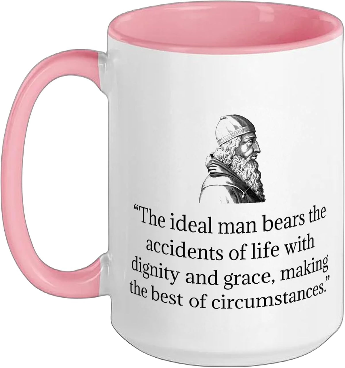 Aristotle Ideal Man Quote Dignity And Grace Ceramic Mug
