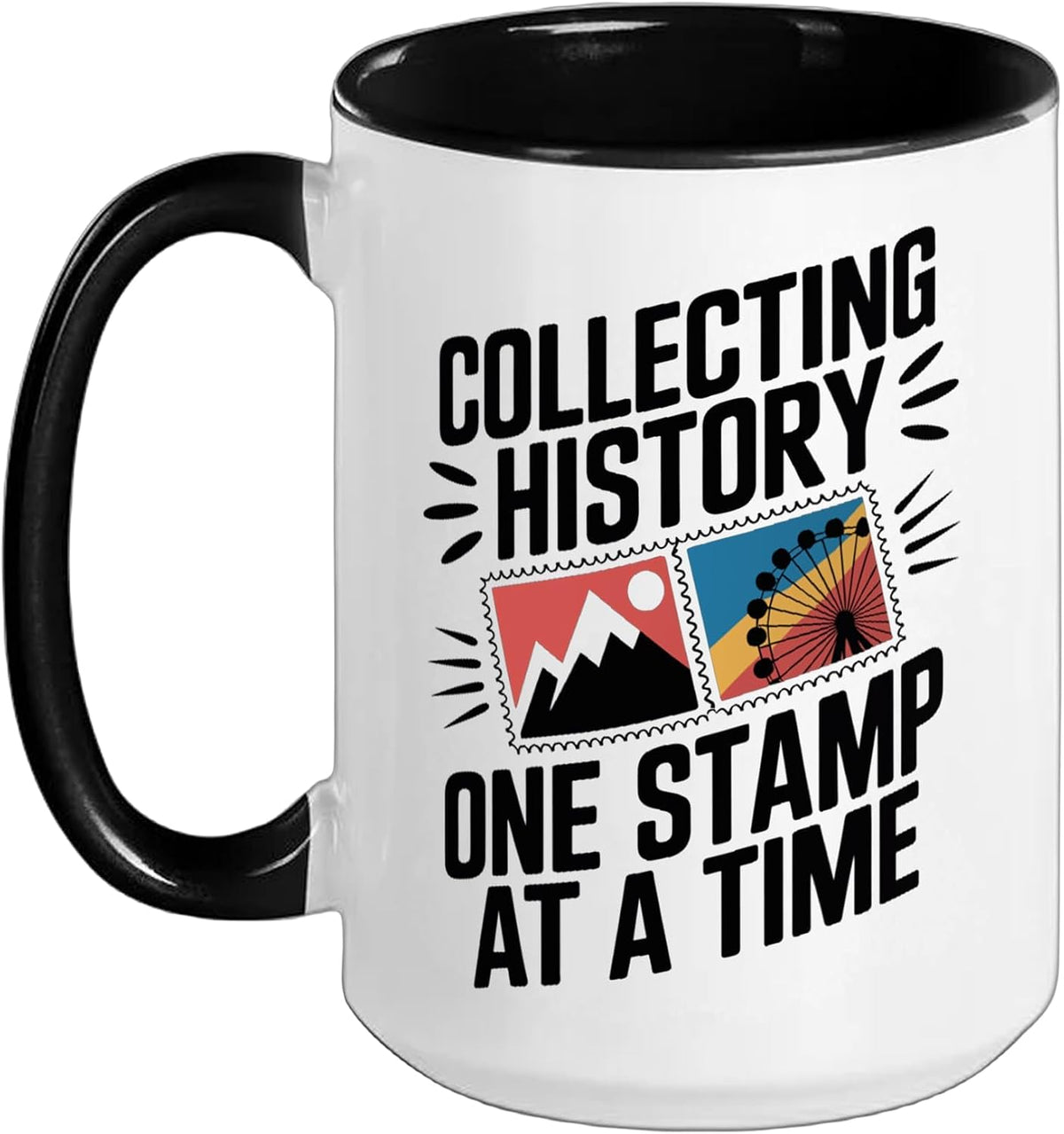 One Stamp At A Time Funny Stamp Collecting Ceramic Mug