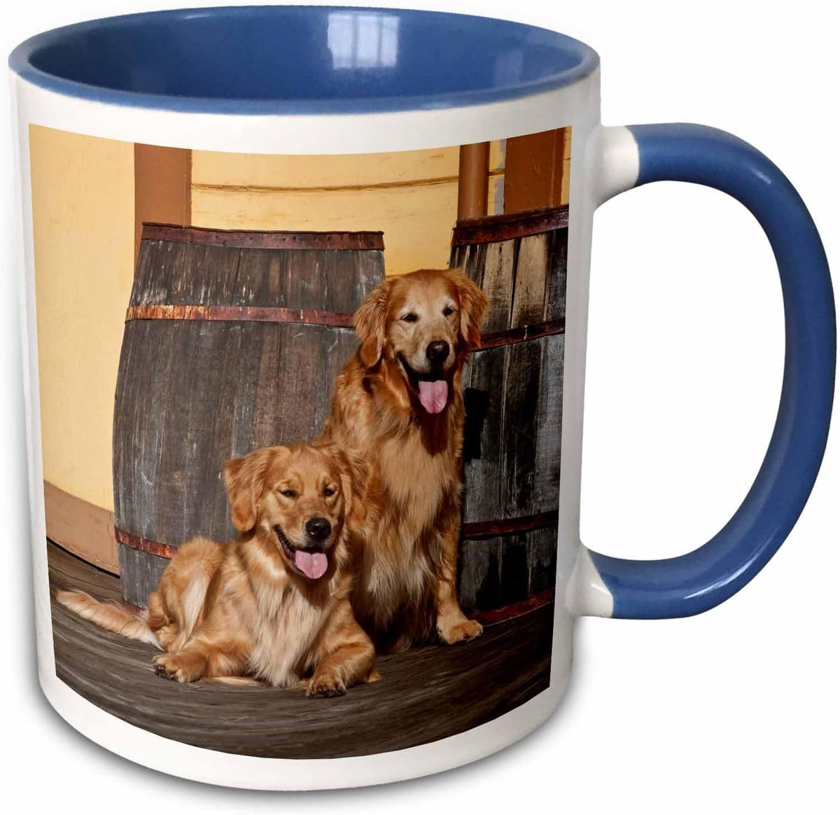Two Golden Retriever Dogs Ceramic Mug