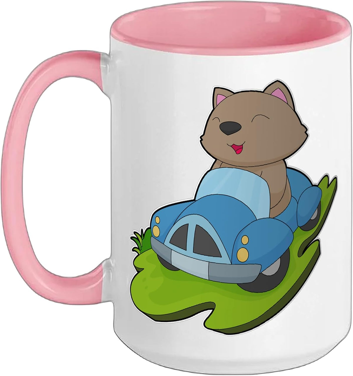 Cat Car Ceramic Mug