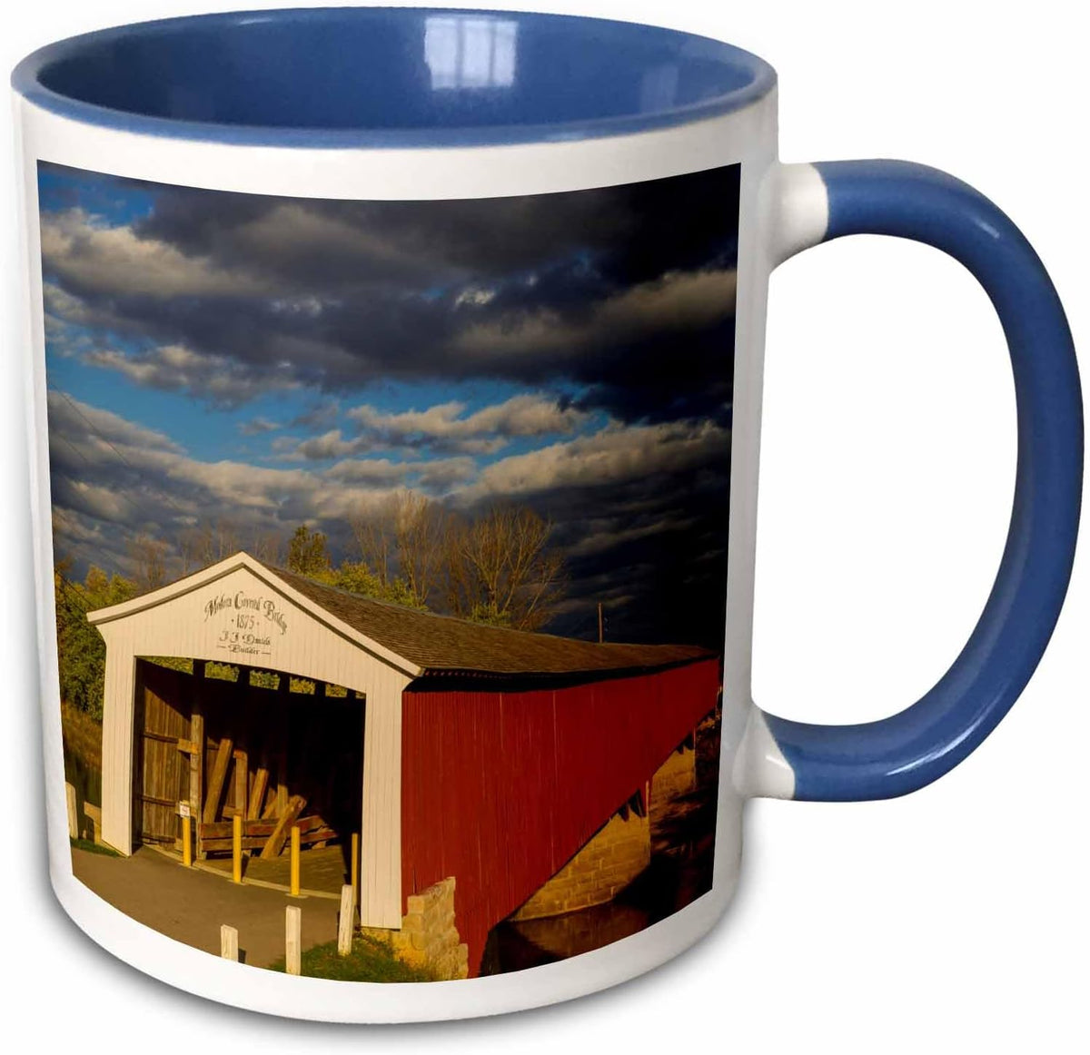 Covered Bridge Over White River In Medora Ceramic Mug