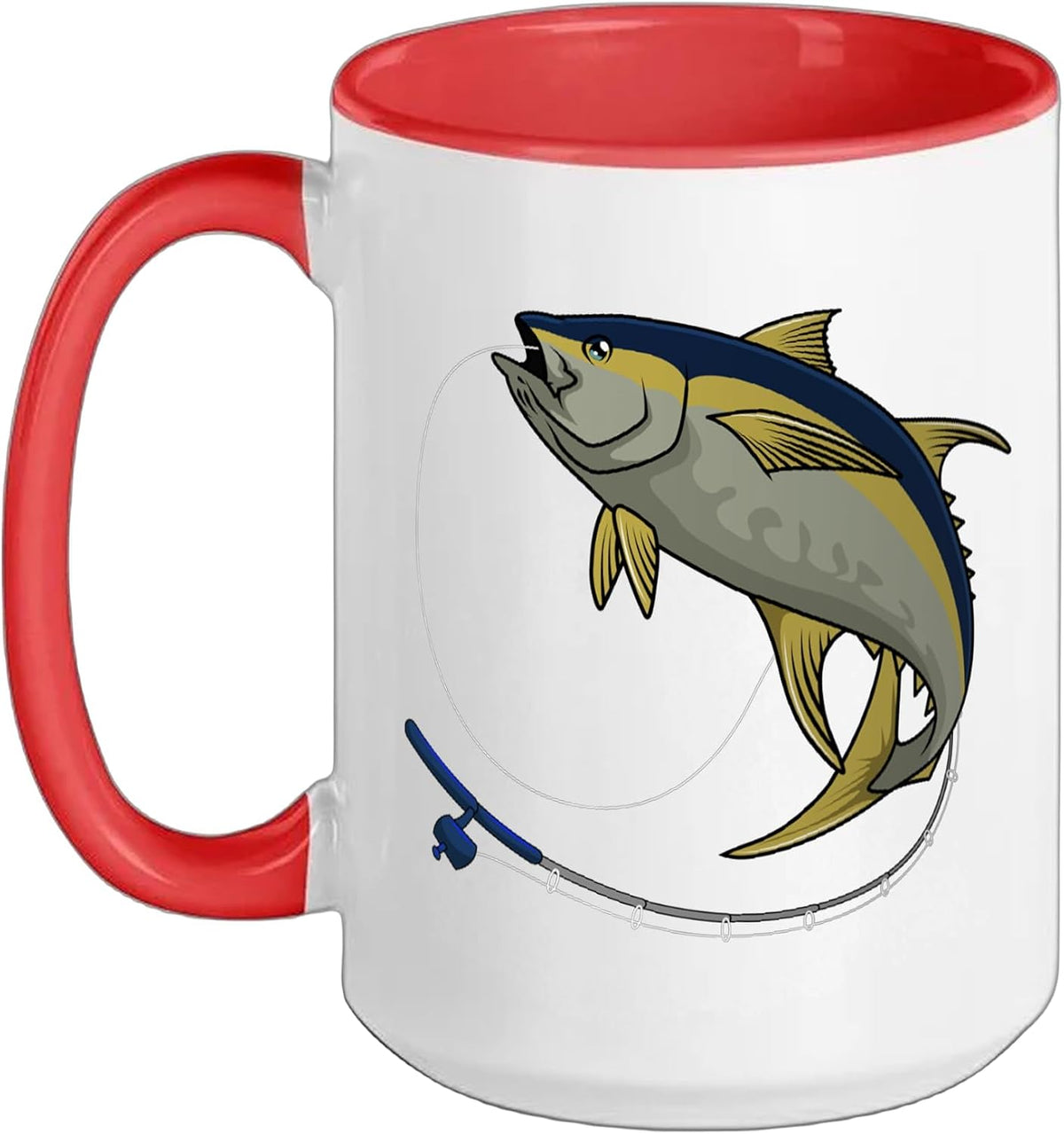 Fishing Tuna Rod Fisherman Angler Fisher Saltwater Fish Ceramic Mug