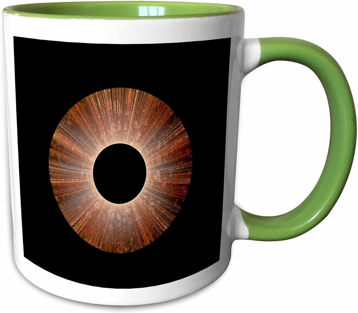 Abstract Radial Copper Colored Object Ceramic Mug