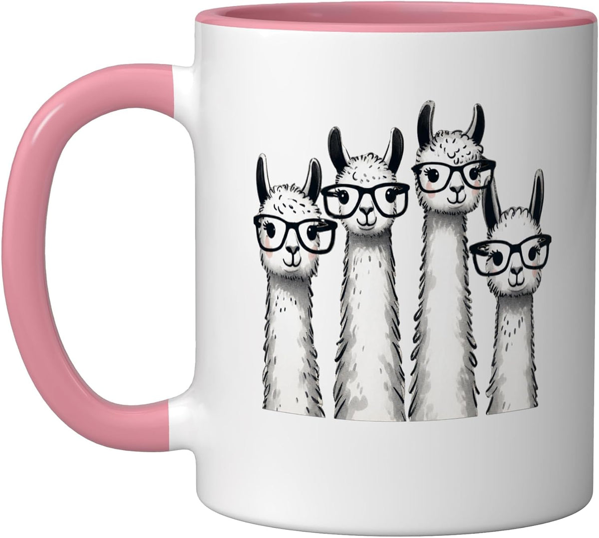 Llama With Glasses Ceramic Mug