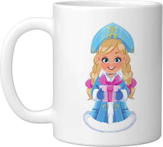 Snegurochka Ded Moroz Russia Russian Santa Claus Ceramic Mug