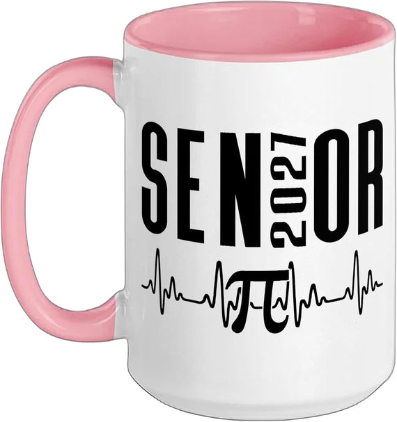 Senior 2027 Pi Design Class Of 27 High School Or College Ceramic Mug