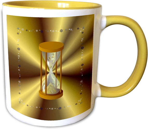 Hour Glass Years Falling, Happy New Year Ceramic Mug
