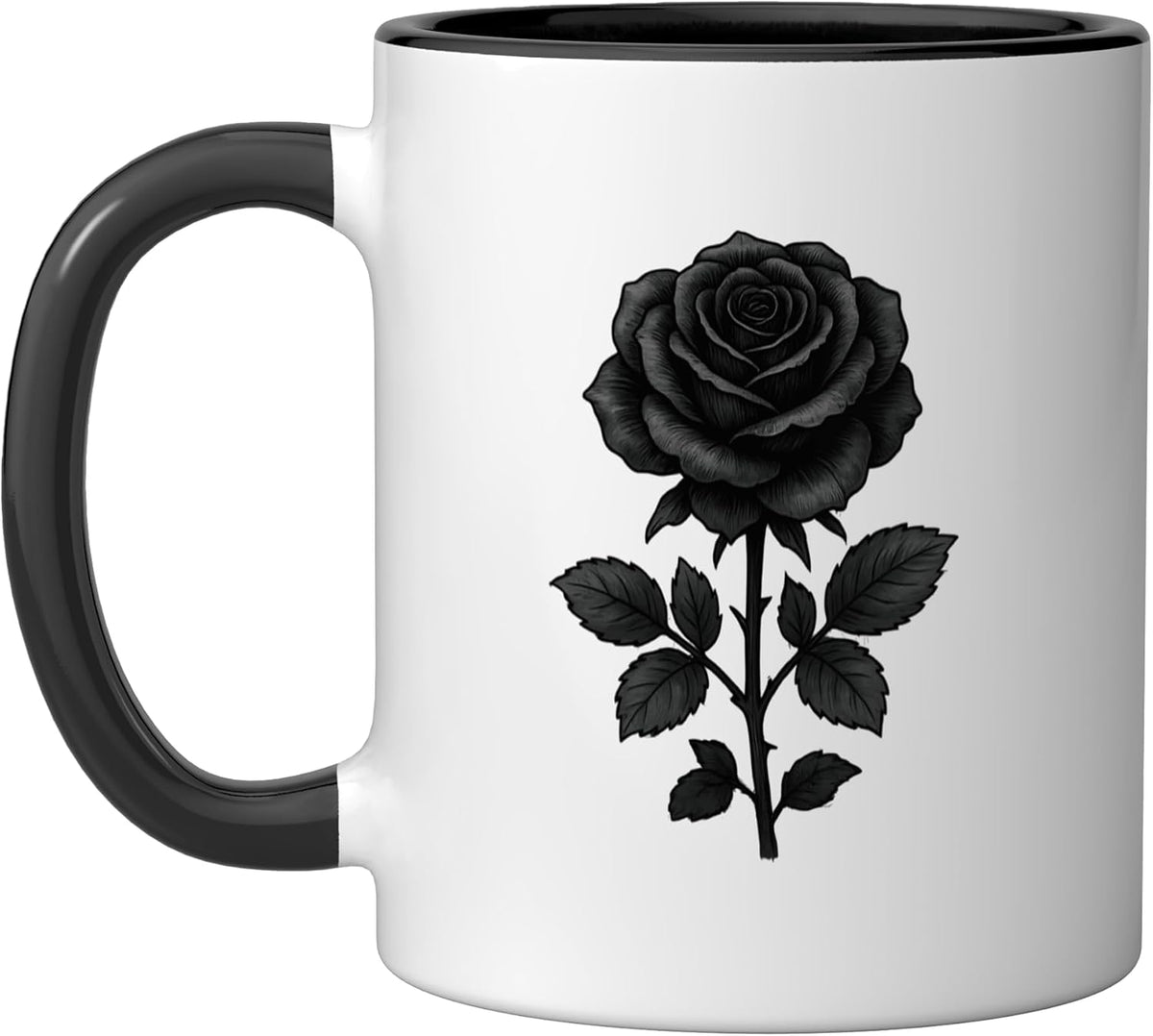 Black Rose Flower Botanist Garden Gardening Flower Rose Ceramic Mug