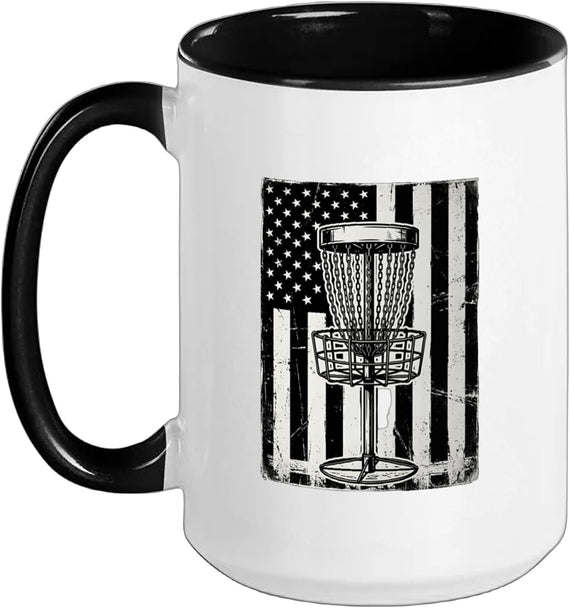 Disc Golf Basket Disc Golfer Frolfing Disc Golf Player Ceramic Mug