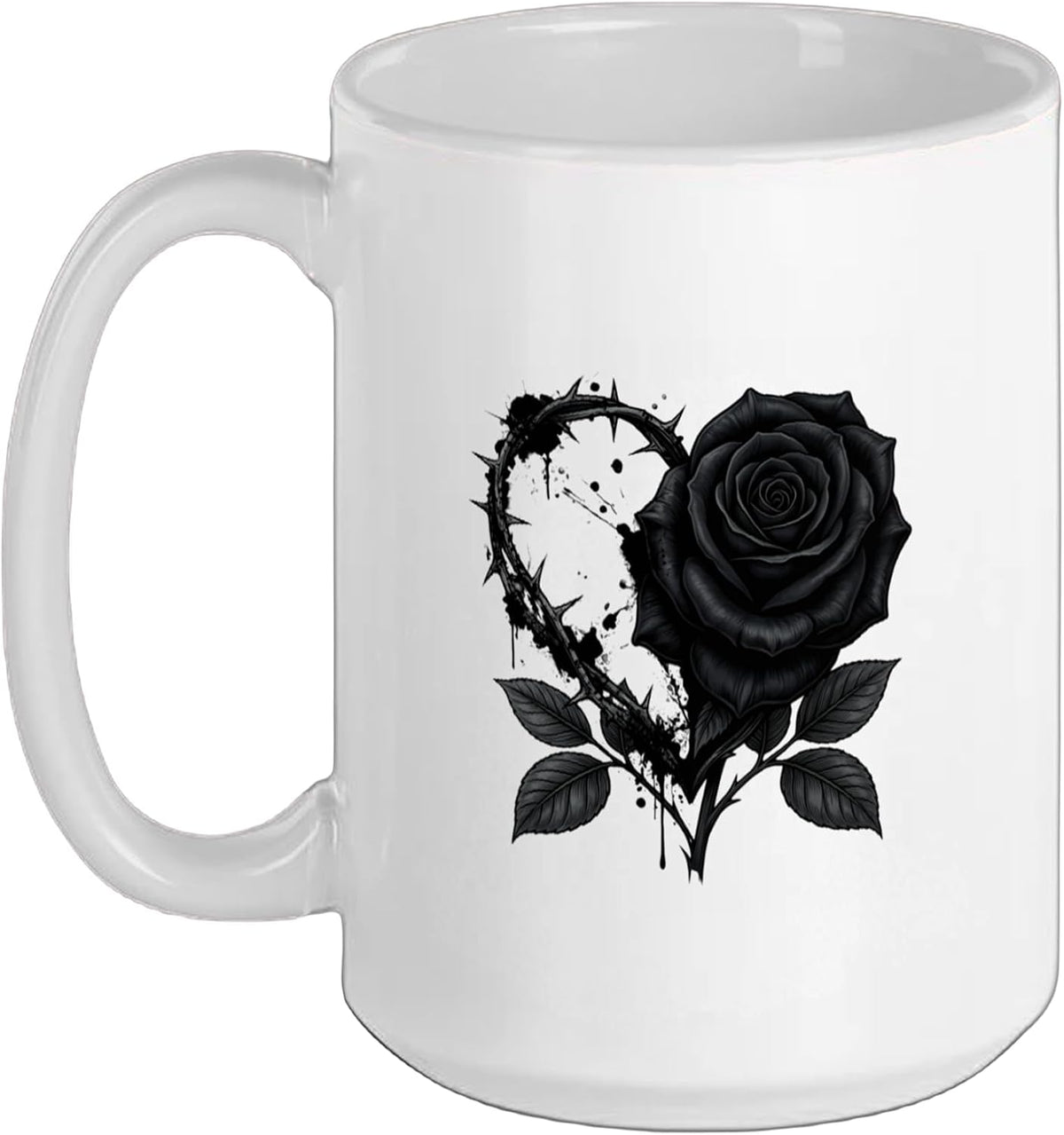 Black Rose Flower Botanist Garden Flower Black Rose Ceramic Mug
