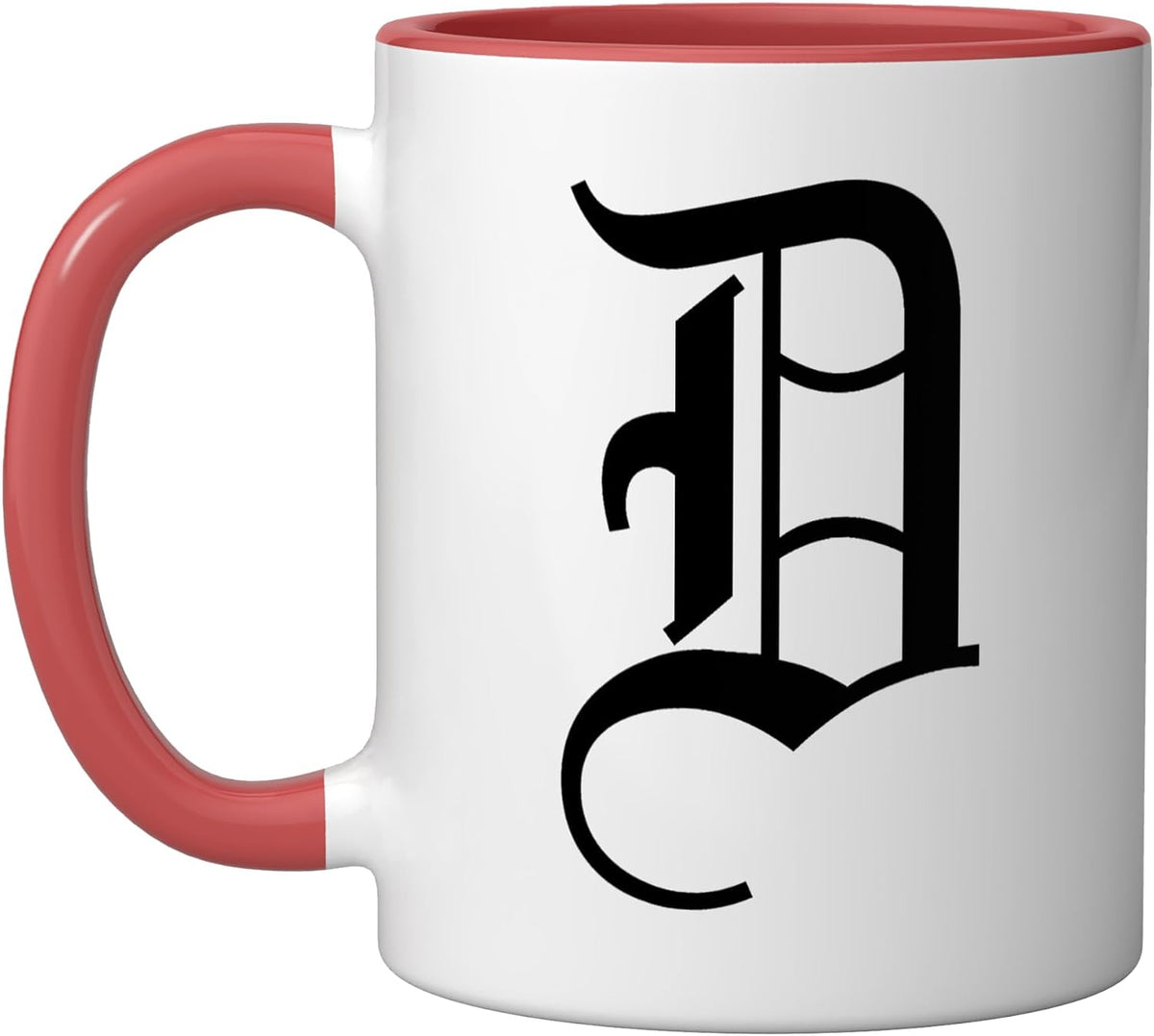 Letter D Gothic Old English Medieval Monogram Halloween Ceramic Mug