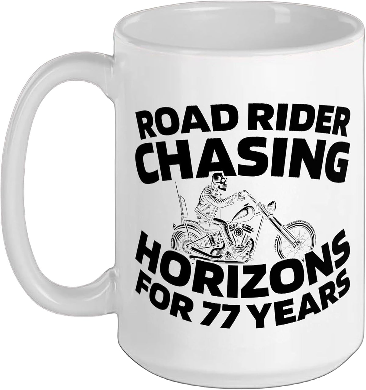 77 Years Old Motorbike - Biker Motorcycle 77th Birthday Ceramic Mug