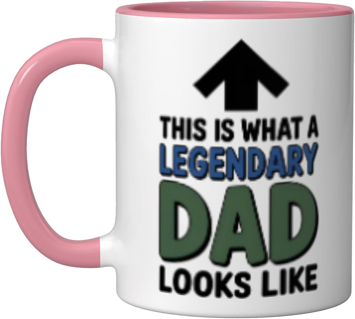 This Is What A Legendary Dad Looks Like Funny Fathers Ceramic Mug