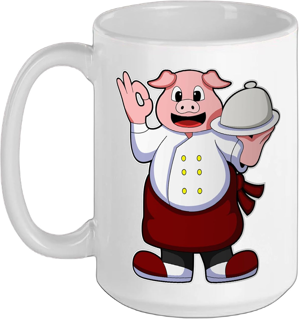 Pig Cook Cloche Cooking Ceramic Mug