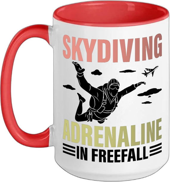 Skydiving Adrenaline Freefall Ceramic Mug