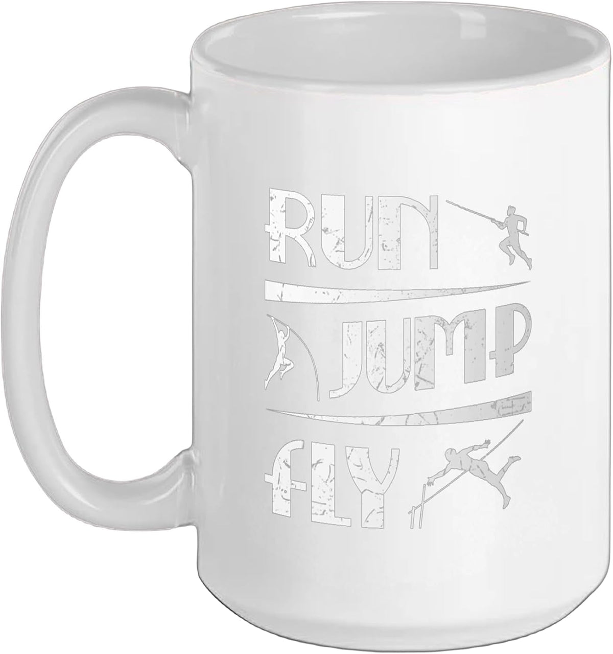 Run Jump Fly - Pole Vault Ceramic Mug