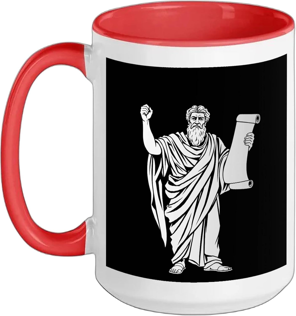 Ancient Greek Philosopher Scroll Classical Wisdom Art Ceramic Mug