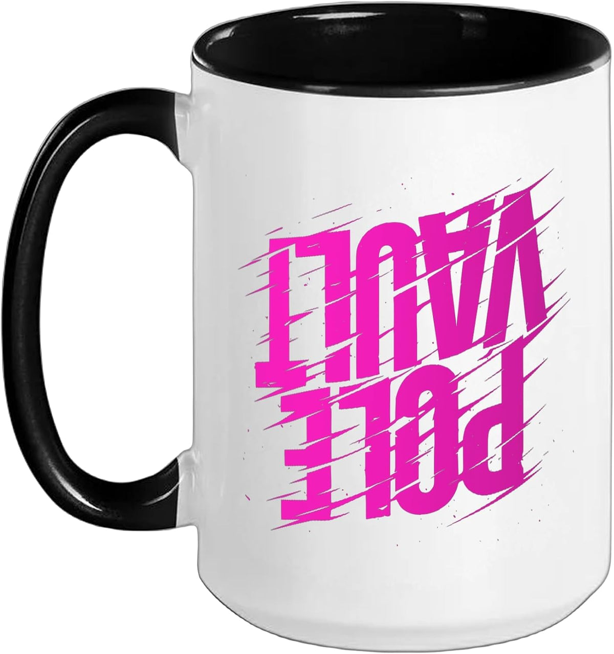 Pole Vault Upside Down Glitch Pole Vaulting Ceramic Mug
