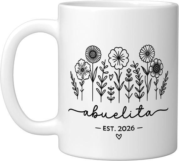 Abuelita 2026 Spanish Pregnancy Announcement Abuela 2026 Ceramic Mug
