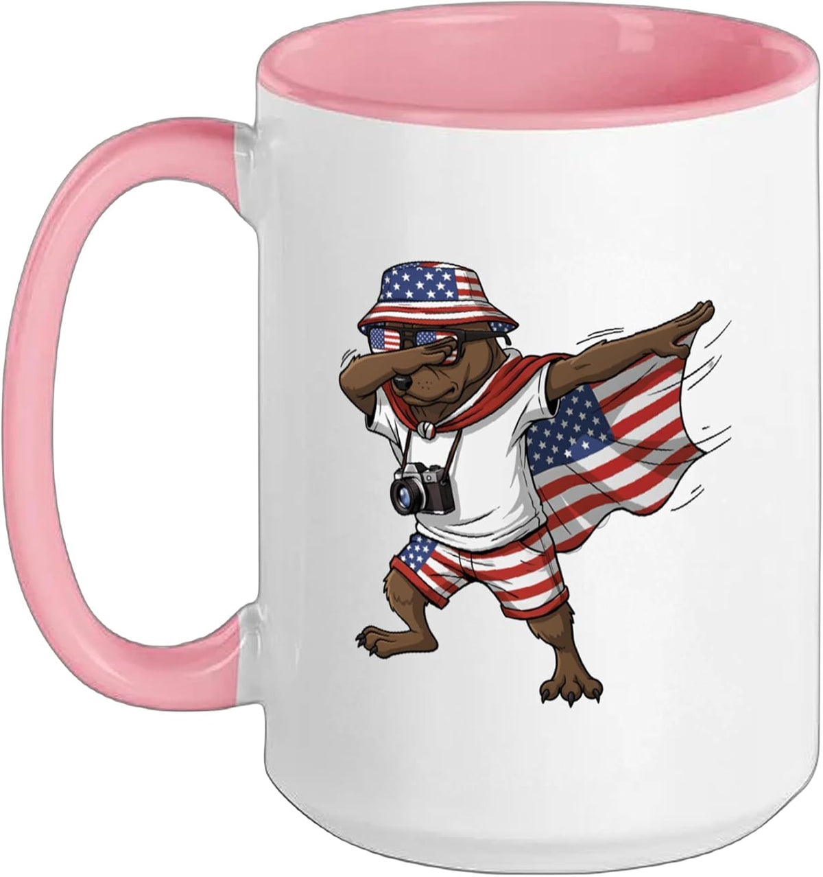 American Flag Usa Flag 4th Of July Patriotic Red White Ceramic Mug