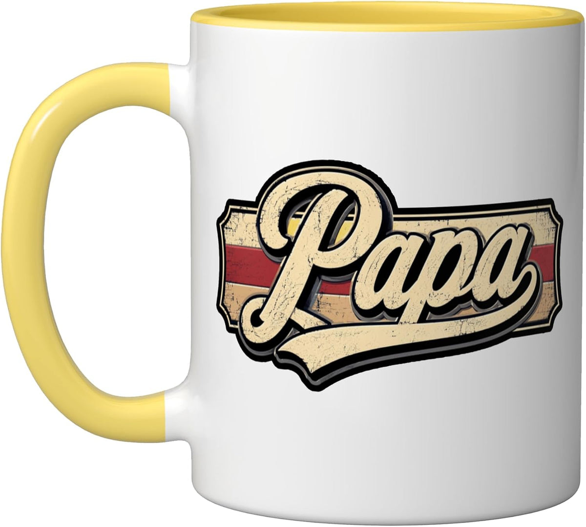 Papa Vintage Father Day Announcement For Grandpa Christmas Ceramic Mug