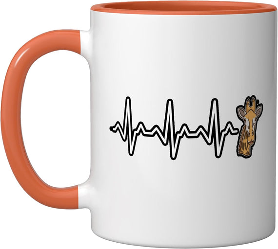 Giraffe Heartbeat Giraffe Lover Ceramic Mug