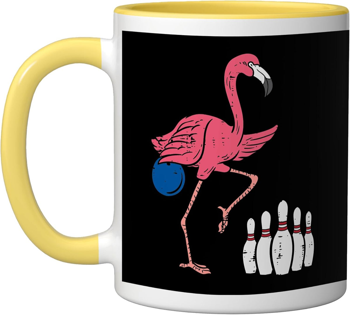Flamingo Bowling Funny Sport Bowler Team Men Women Kids Ceramic Mug