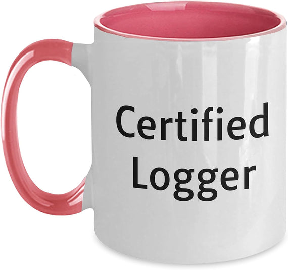 Certified Logger Bold Lettering Ceramic Mug