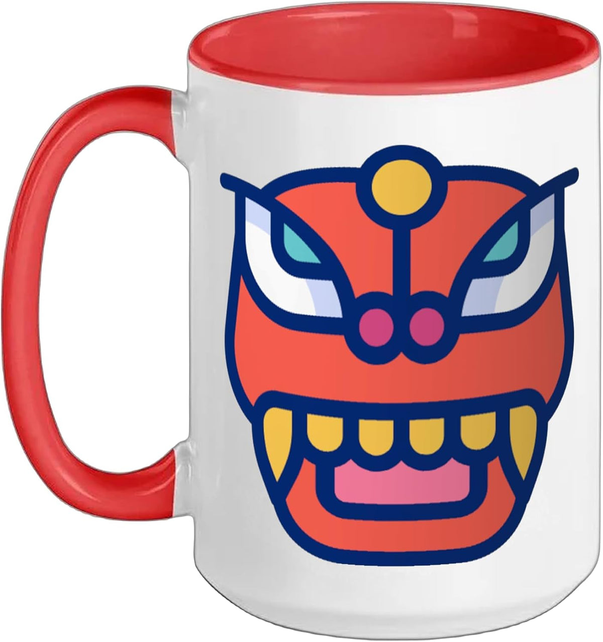 Barong Balinese Mythology King Of Spirits Lion Mask Ceramic Mug