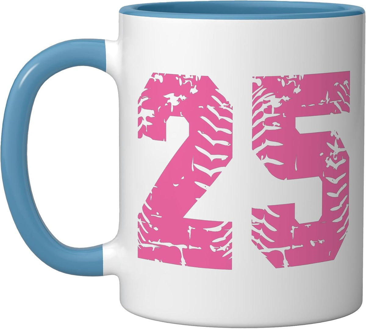 Baseball Softball Pink Number #25 Ceramic Mug