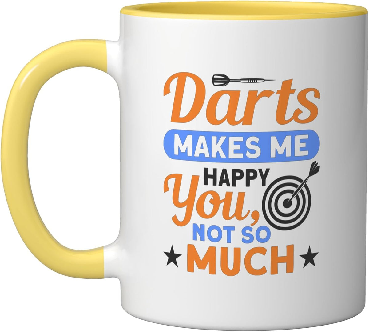Darts Makes Me Happy Darts Ceramic Mug