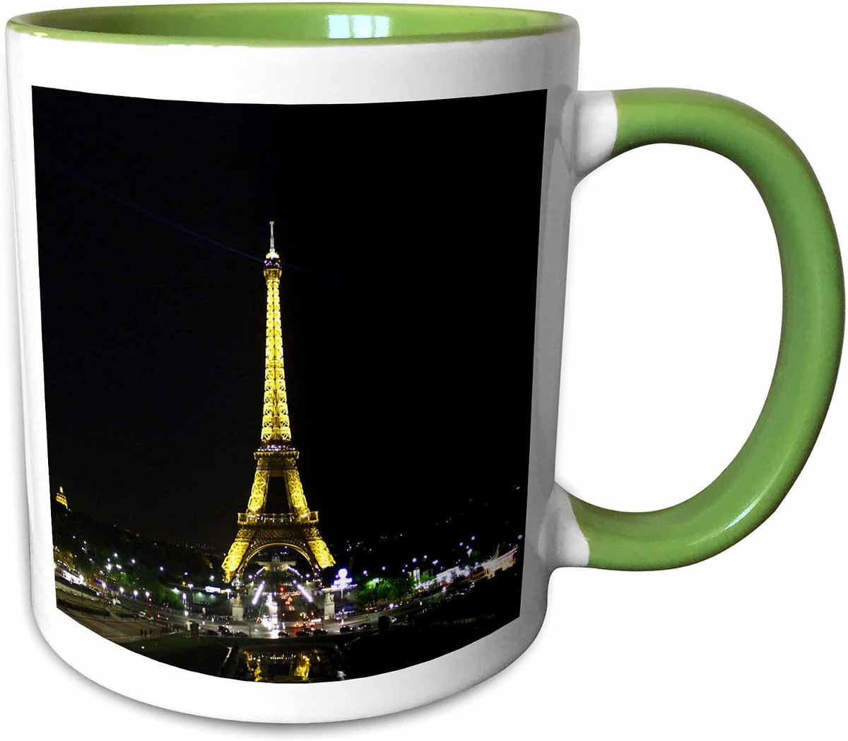 Eiffel Tower Paris Night Lights Photo Ceramic Mug