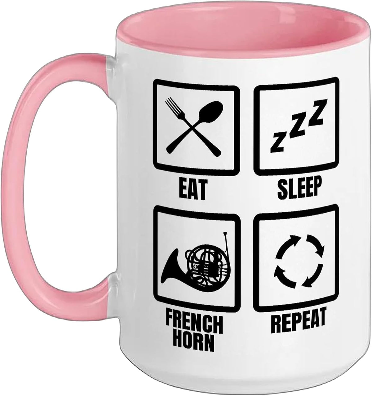 French Horn Daily Routine Hornist Double Horn Ceramic Mug