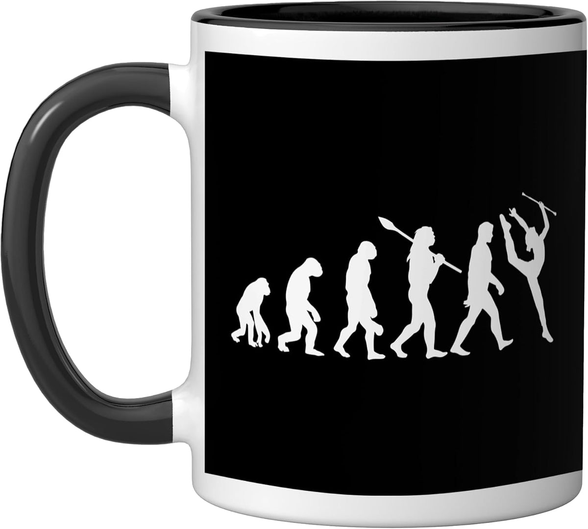 Twirler Majorettes Baton Twirling Evolution Halloween Ceramic Mug