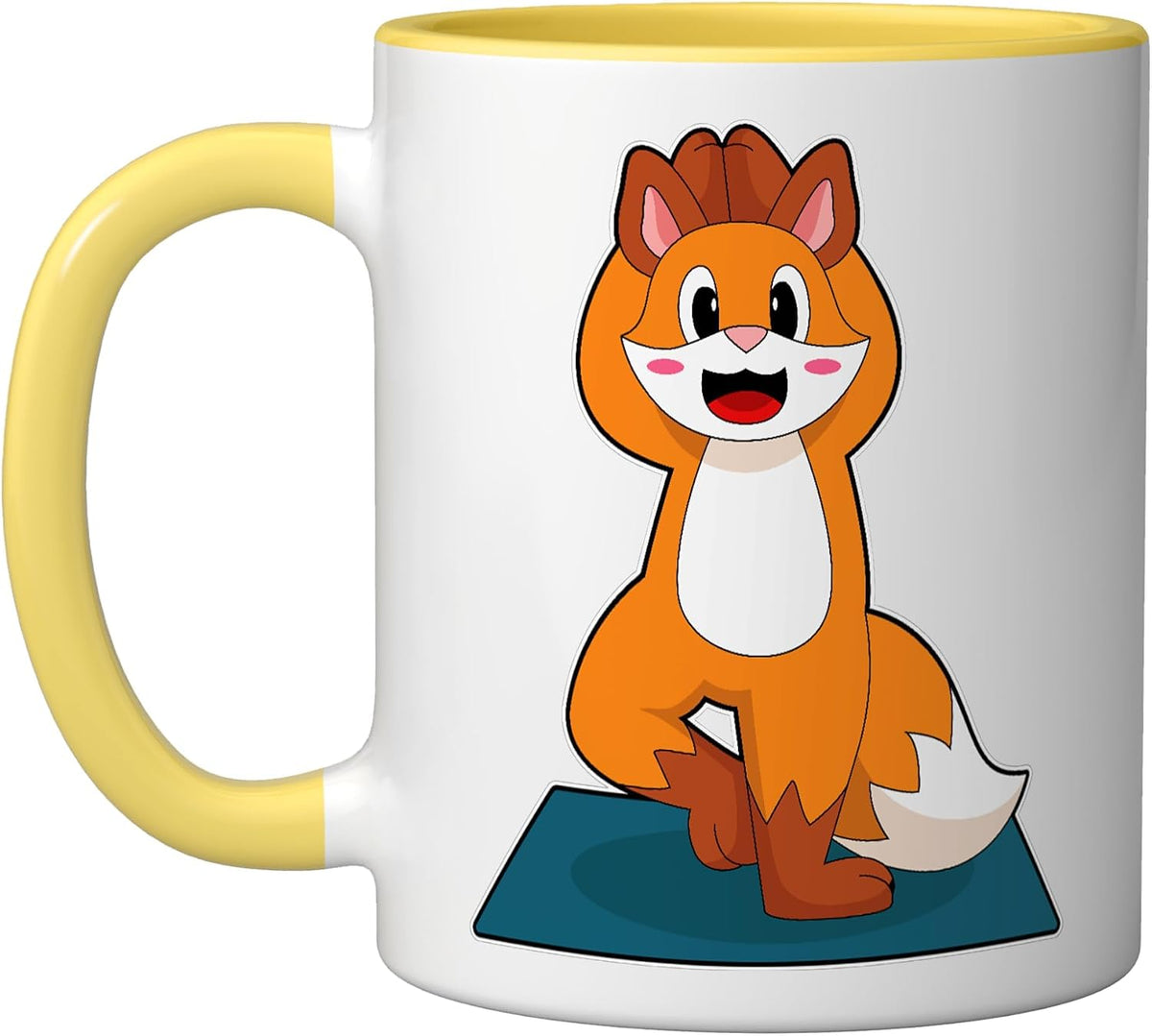 Fox Yoga Fitness Gymnastics Ceramic Mug