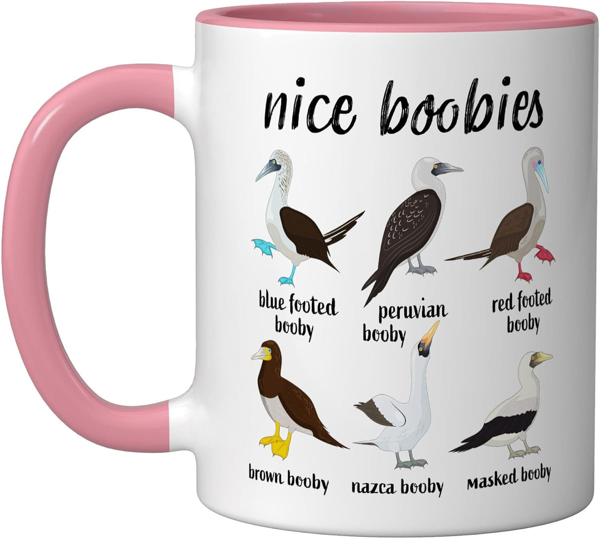 Nice Boobies Funny Booby Birds Birdwatching Ornithology Ceramic Mug
