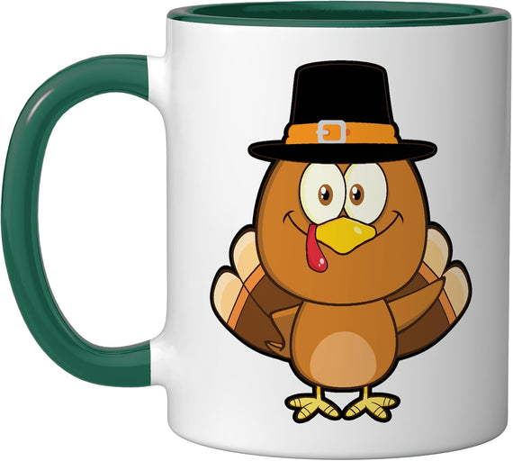 Thanksgiving Turkey Day Kids Cute Little Pilgrim Autumn Fall Mug