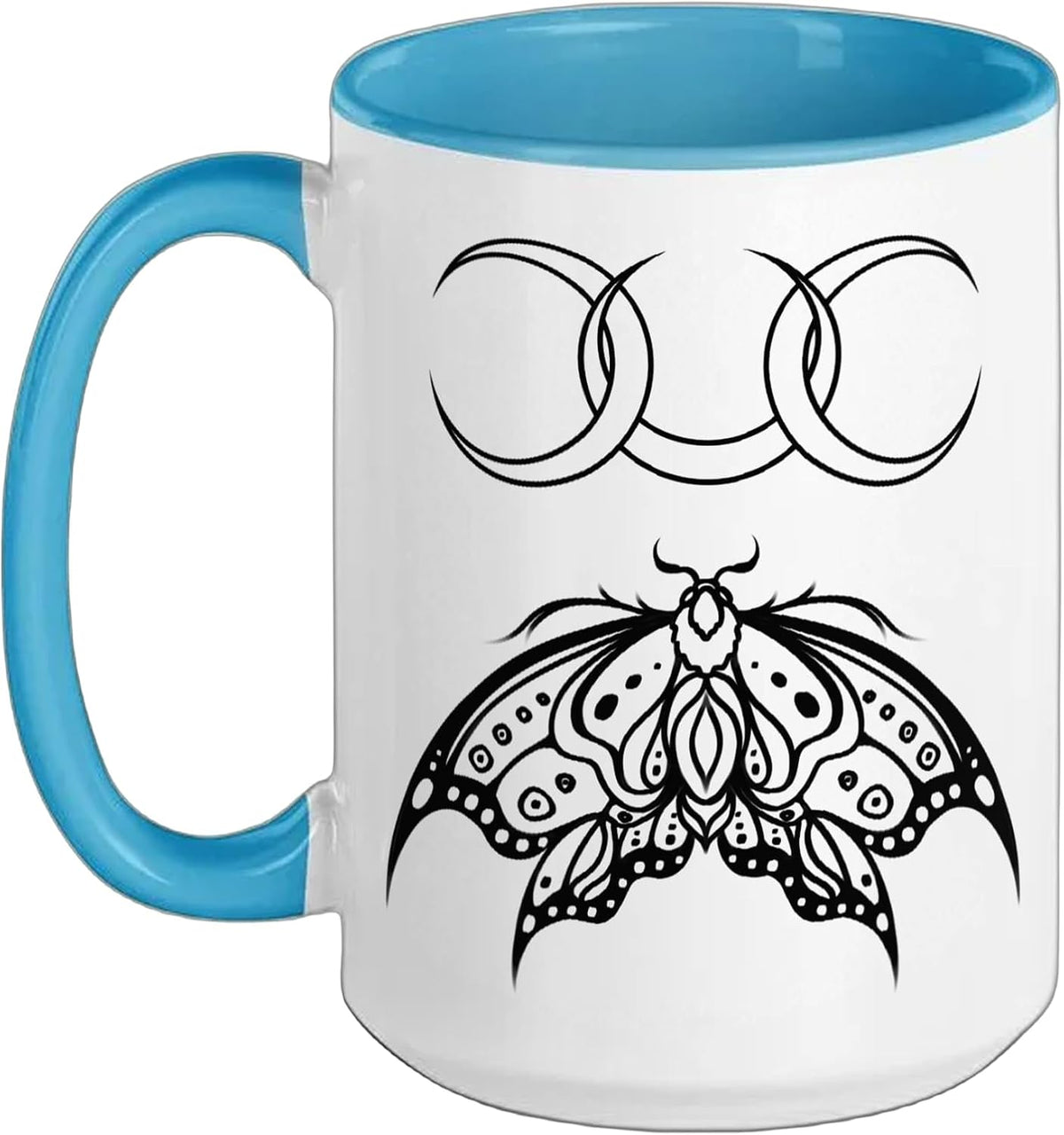 Y2k Mall Goth Moth And Moon Emo Alt Halloween Ceramic Mug