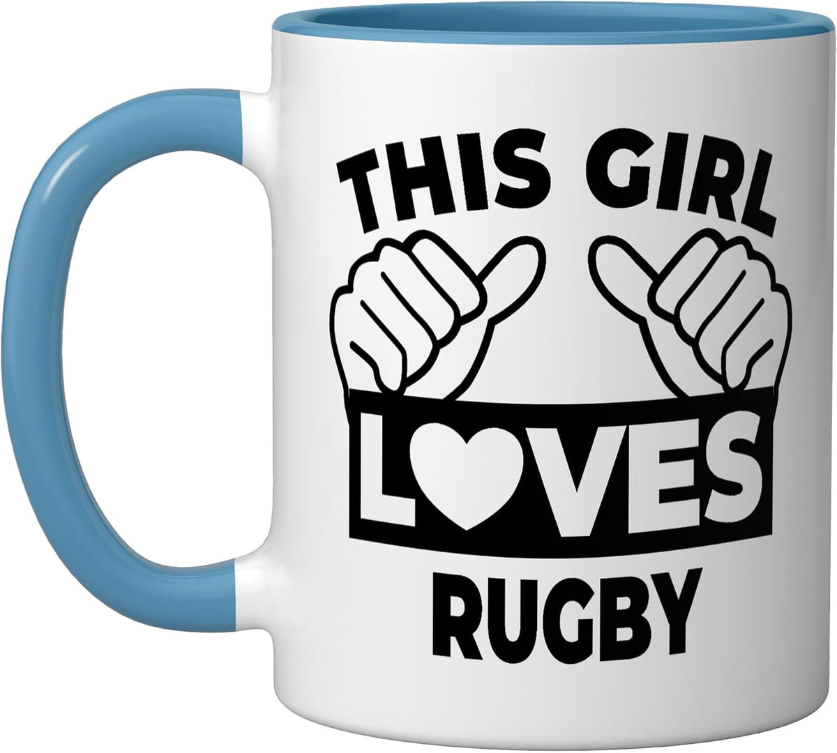 This Girl Loves Rugby - Rugby Player Ceramic Mug