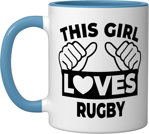 This Girl Loves Rugby - Rugby Player Ceramic Mug